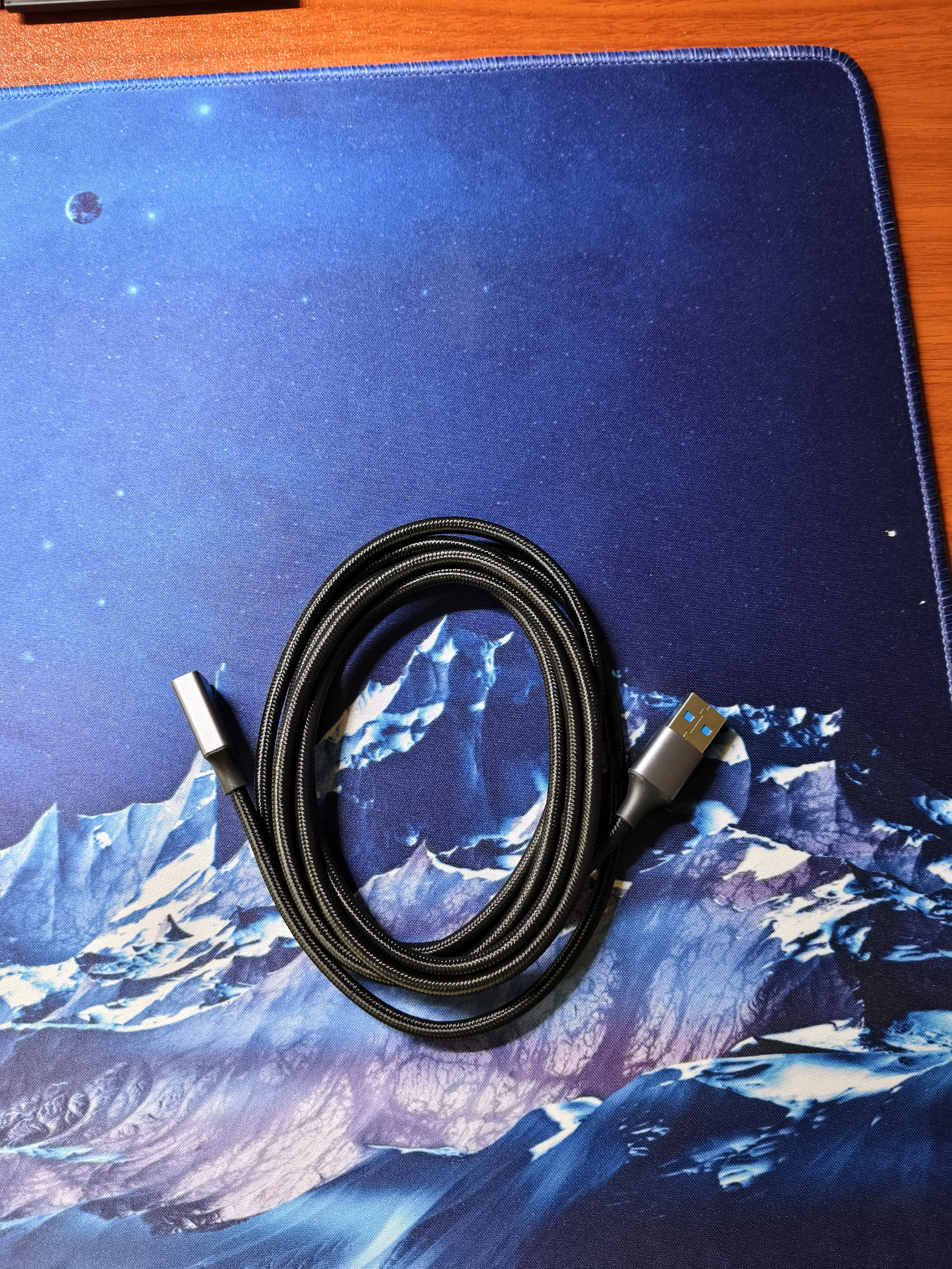 绿联USB3.0延长线 公对母数据连接线 适用U盘鼠标键盘打印机分线器扩展加长转接线铝壳编织2米10497 实拍图