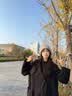 玖慕（JIUMU）山羊绒帽子女秋冬季加厚保暖绵羊毛冷帽大头围堆堆帽针织帽毛线帽 实拍图