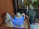 开品 全自动底部上水感应续水烧水壶 家用办公电茶炉烧水消毒电热水壶 嵌入式玻璃烧水壶茶桌一体套装 1L 香槟金 20X37CM 蒸茶烧水 桶水款 实拍图