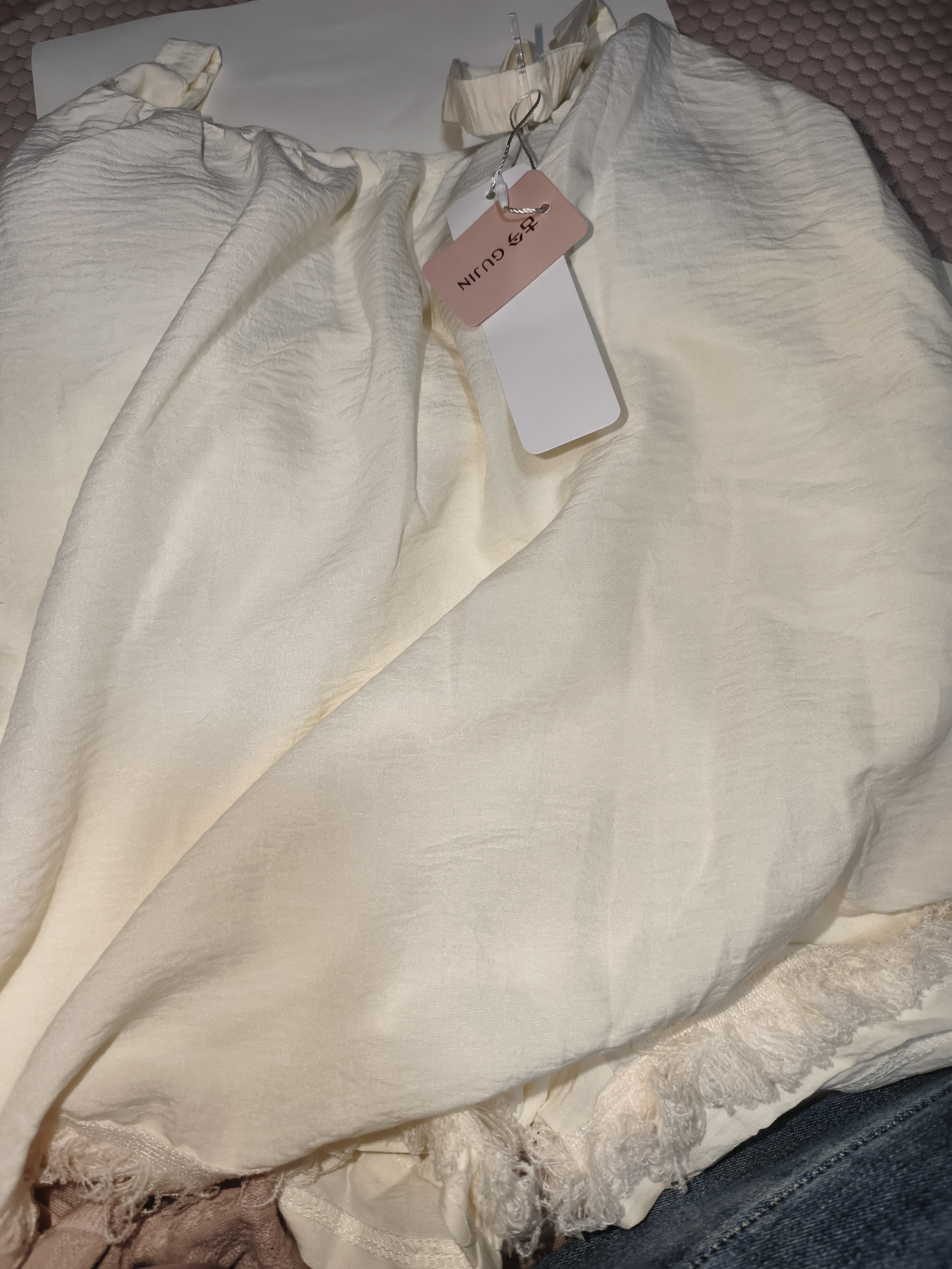 古今（GUJIN）春秋季新款睡衣女吊带流苏家居服可外穿云朵棉睡裤套装L 实拍图