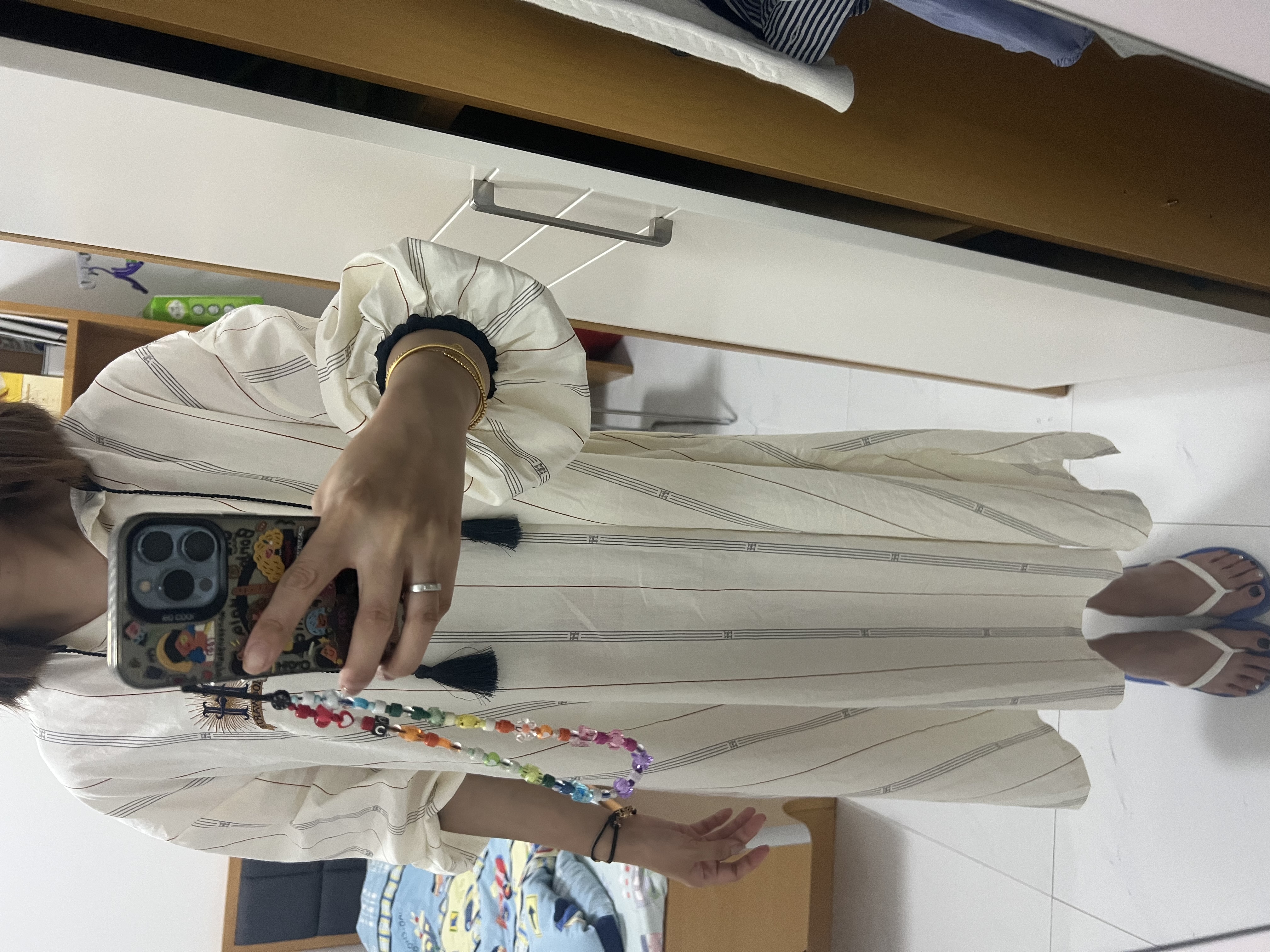 野兽派家居（tbh）哈利波特魔法永恒全棉刺绣长睡衣女士家居服睡裙夏 哈利·波特魔法永恒印花刺绣睡衣 M 实拍图