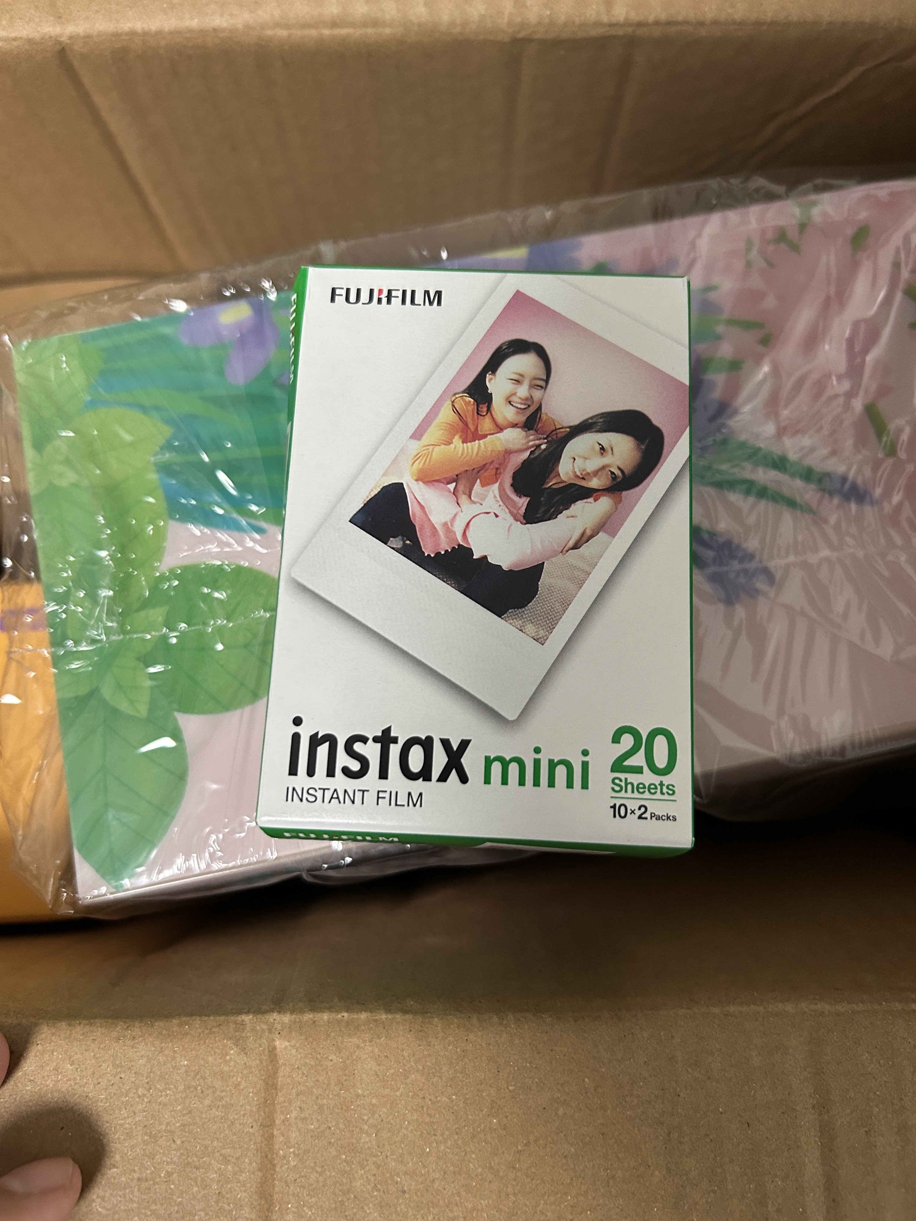 INSTAX富士instax立拍立得 mini相纸 白边双包20张+闪闪星钻边框贴 实拍图