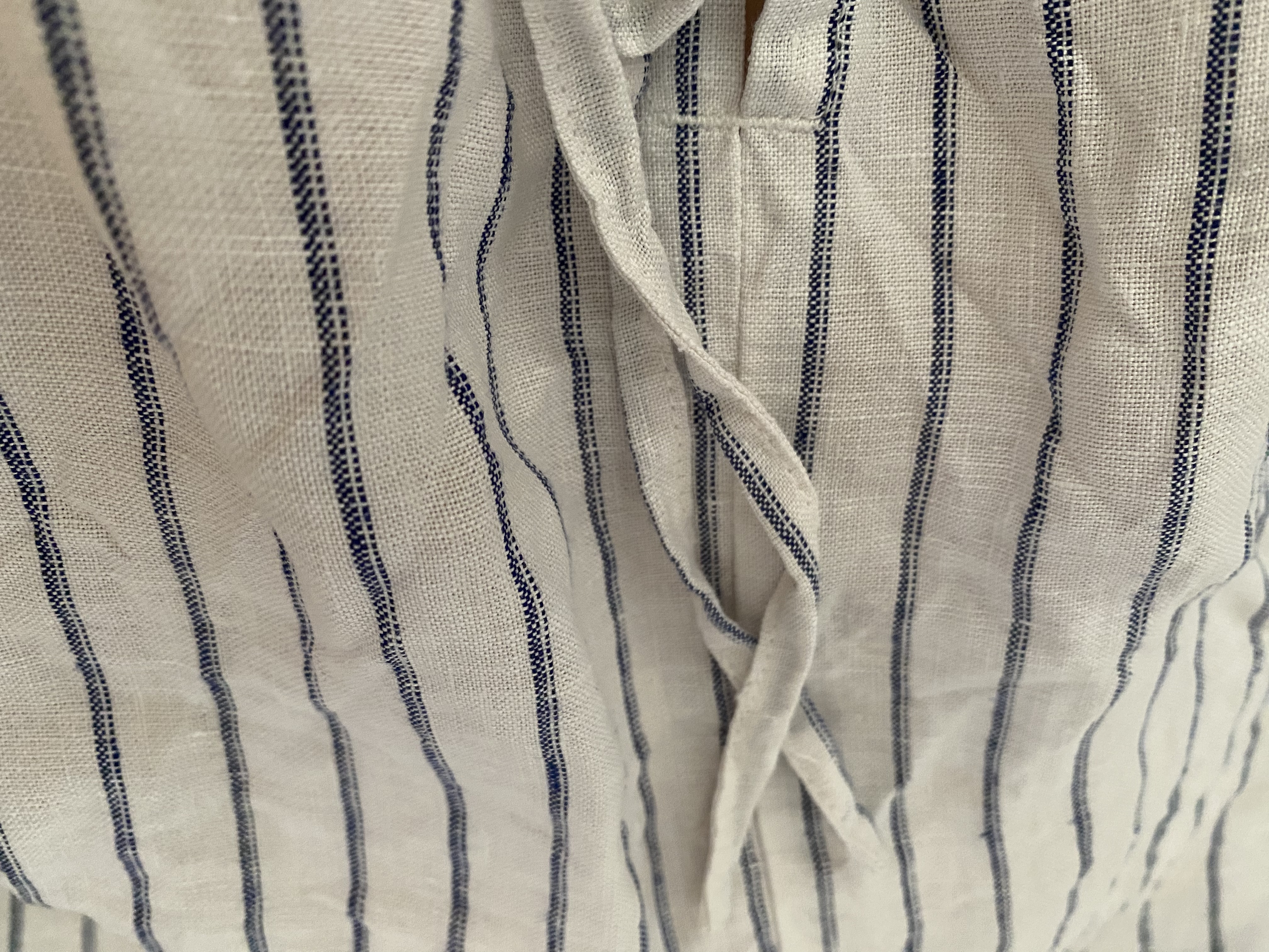 MUJI 女式 汉麻水洗吊带连衣裙 女装裙子连身裙 26年夏季 BC2S2A6S 米白色条纹 L （165/88A） 实拍图