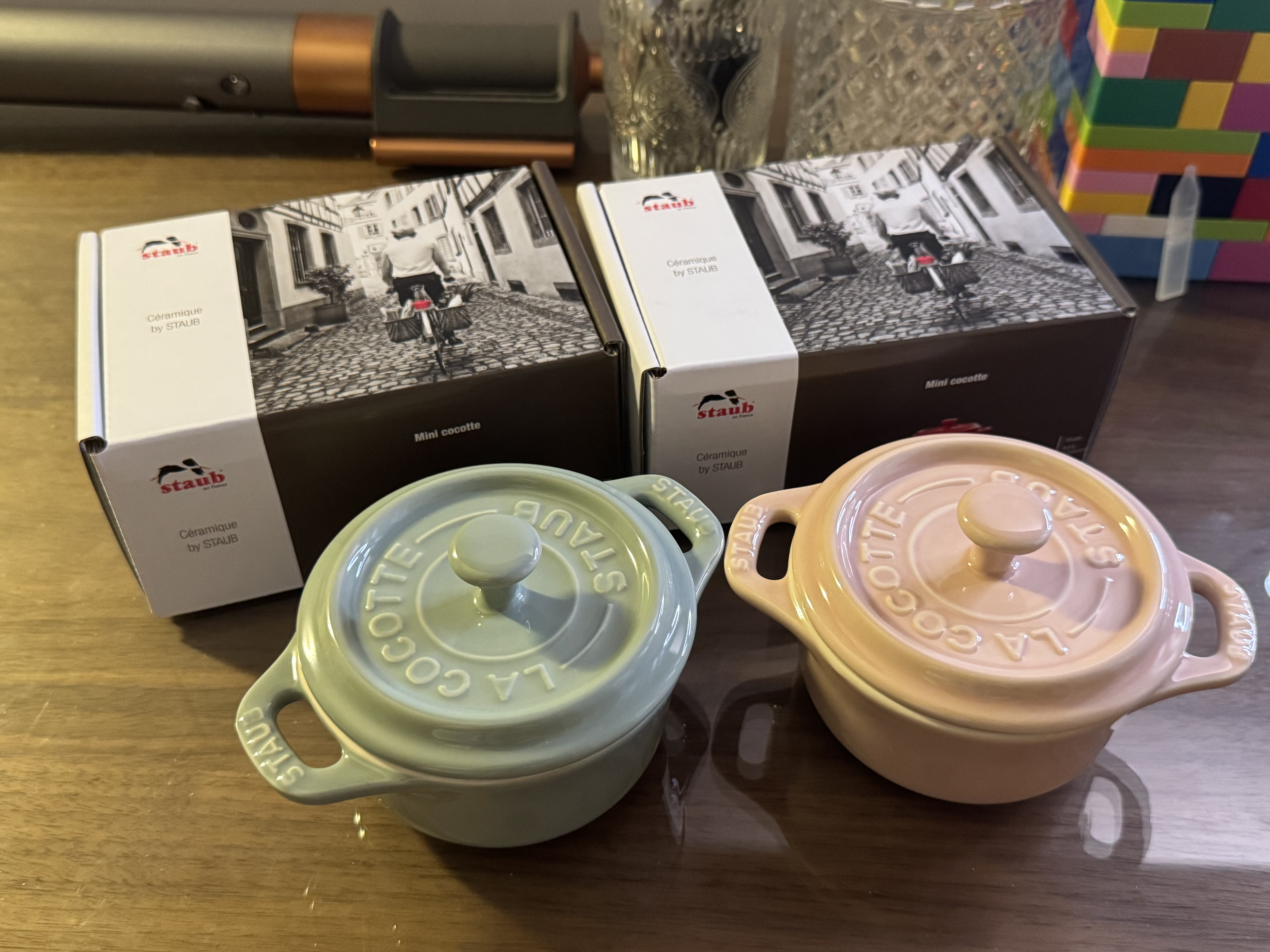 珐宝（staub） 陶瓷小碗蒸蛋碗布丁碗甜品碗宝宝辅食碗炖盅炖汤盅饭碗带盖 圆形小盅蜜桃粉10cm 实拍图