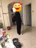 猫人（MiiOW）情侣睡衣女士纯棉时尚涂鸦翻领开衫可外穿家居服女高级黑L 实拍图