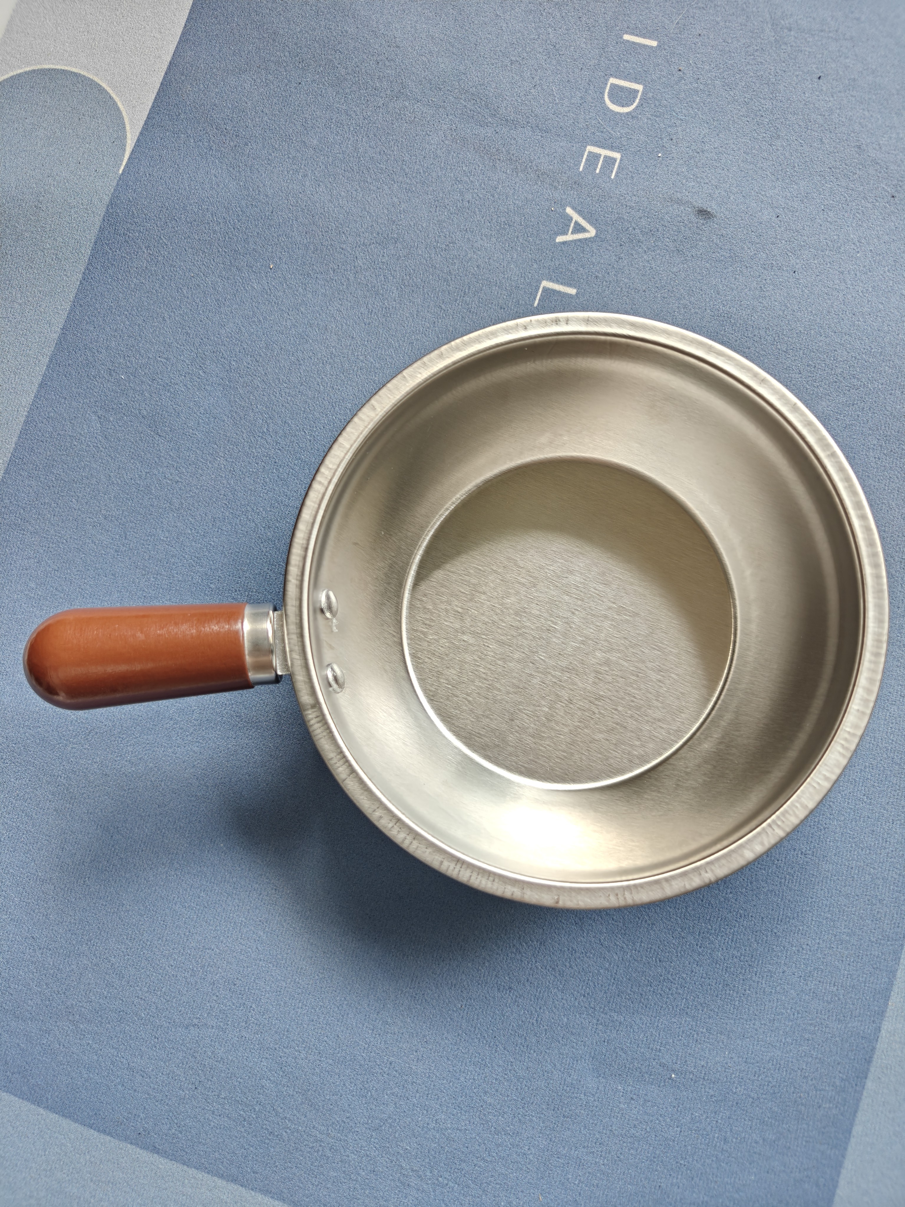 特厚不锈钢平底锅奶锅电磁炉通用不粘锅辅食锅汤锅煮锅蒸锅汤锅 胡桃木锅17cm 实拍图