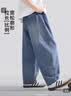 左西童装男童牛仔裤2026新款儿童薄款透气弯刀裤夏季裤子 牛仔色 140 实拍图