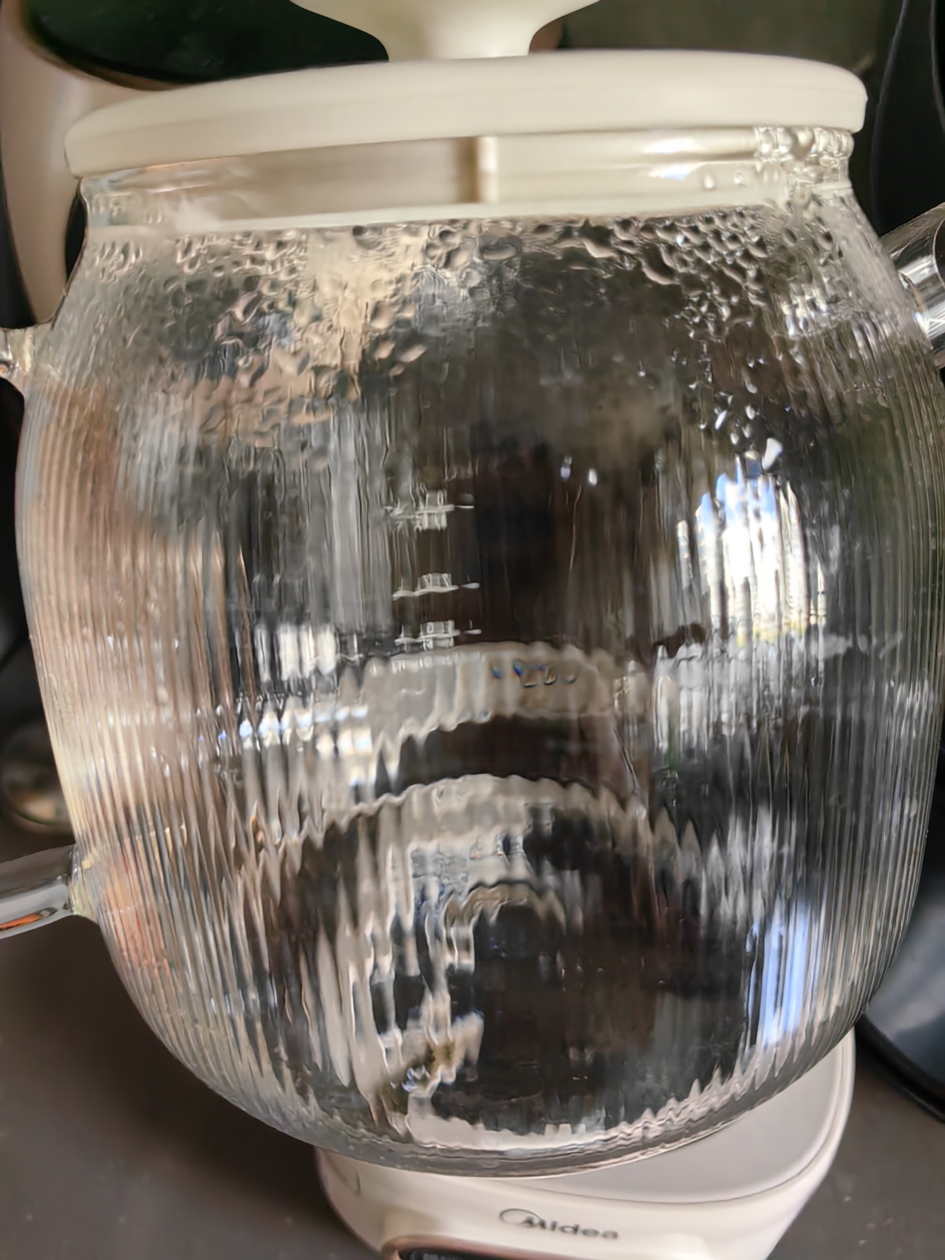 美的（Midea）0胶水全玻璃全自动养生壶家用多功能恒温水壶辅食机泡奶机 烧水壶电热水壶煮茶器1L MK-YS10B101 实拍图