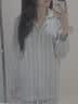 MUJI女式 无侧缝双层纱织 睡衣家居服套装纯棉女装26新款蓝色条纹6A M 实拍图
