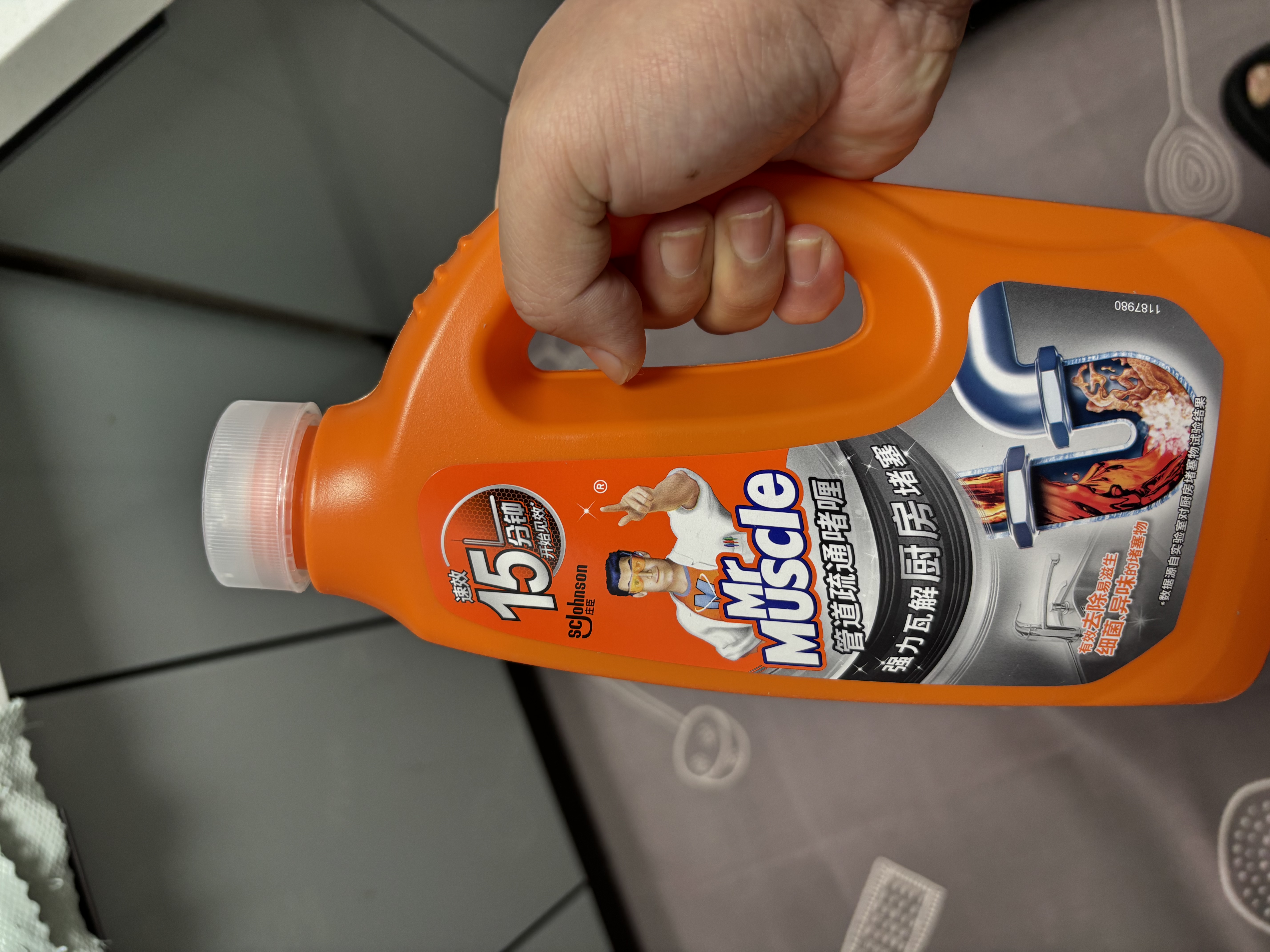 威猛先生（Mr Muscle）管道疏通啫喱 960ml*2瓶 厨房+卫浴 厕所厨房管道疏通 实拍图