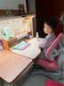GMYD光明园迪儿童学习桌中小学生家用全实木可升降可调节写字桌H6组合 H6 120樱桃橡+V7-2卡其+珊瑚粉椅套 实拍图