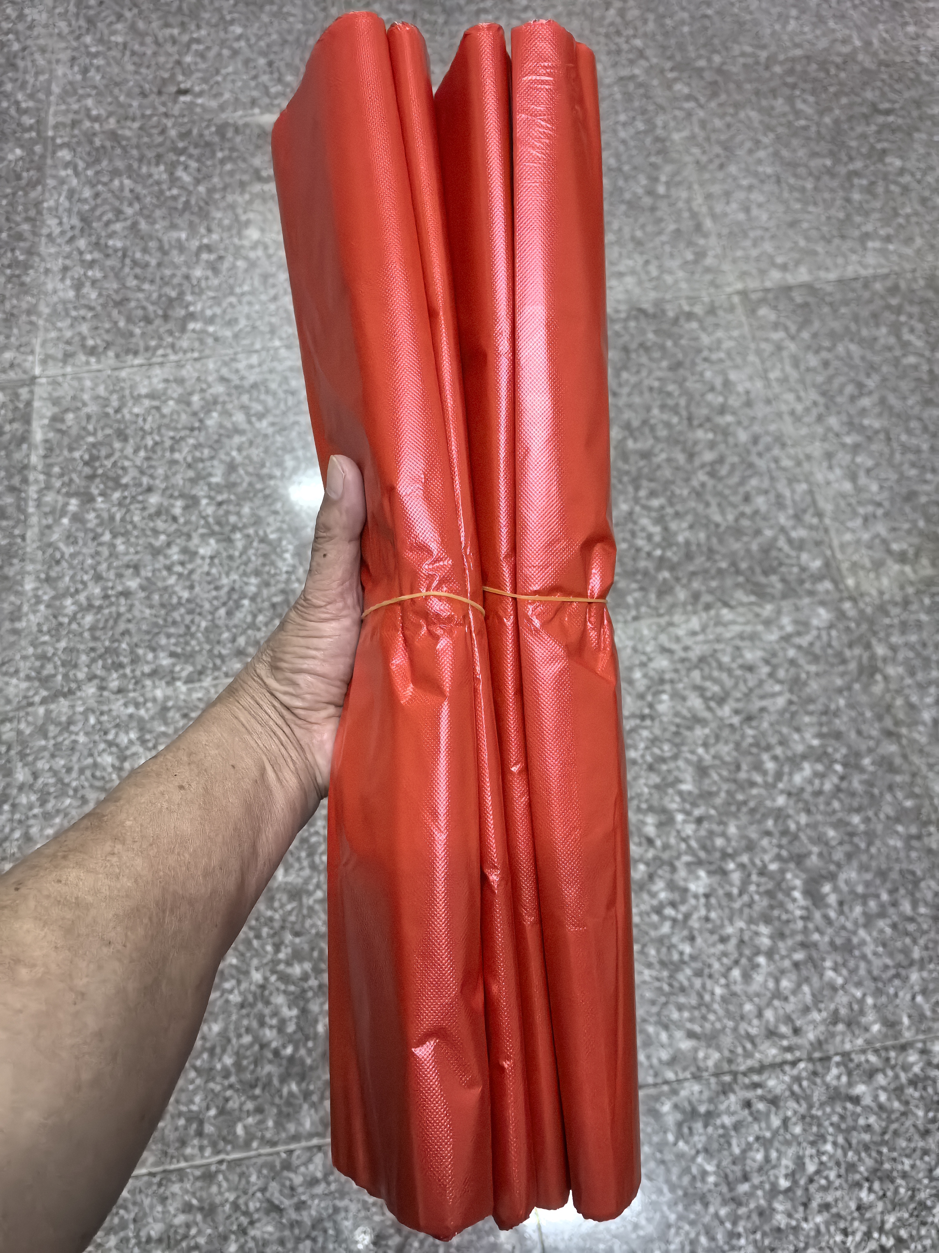 简爱生活加厚红色PE背心袋手提分装打包袋保鲜袋收纳马夹袋45*63cm100只装 实拍图