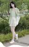 茵曼（INMAN）【李兰迪代言】冰氧吧凉感休闲裤2026年夏女装新款高腰显瘦短裤 淡香杏 27 实拍图