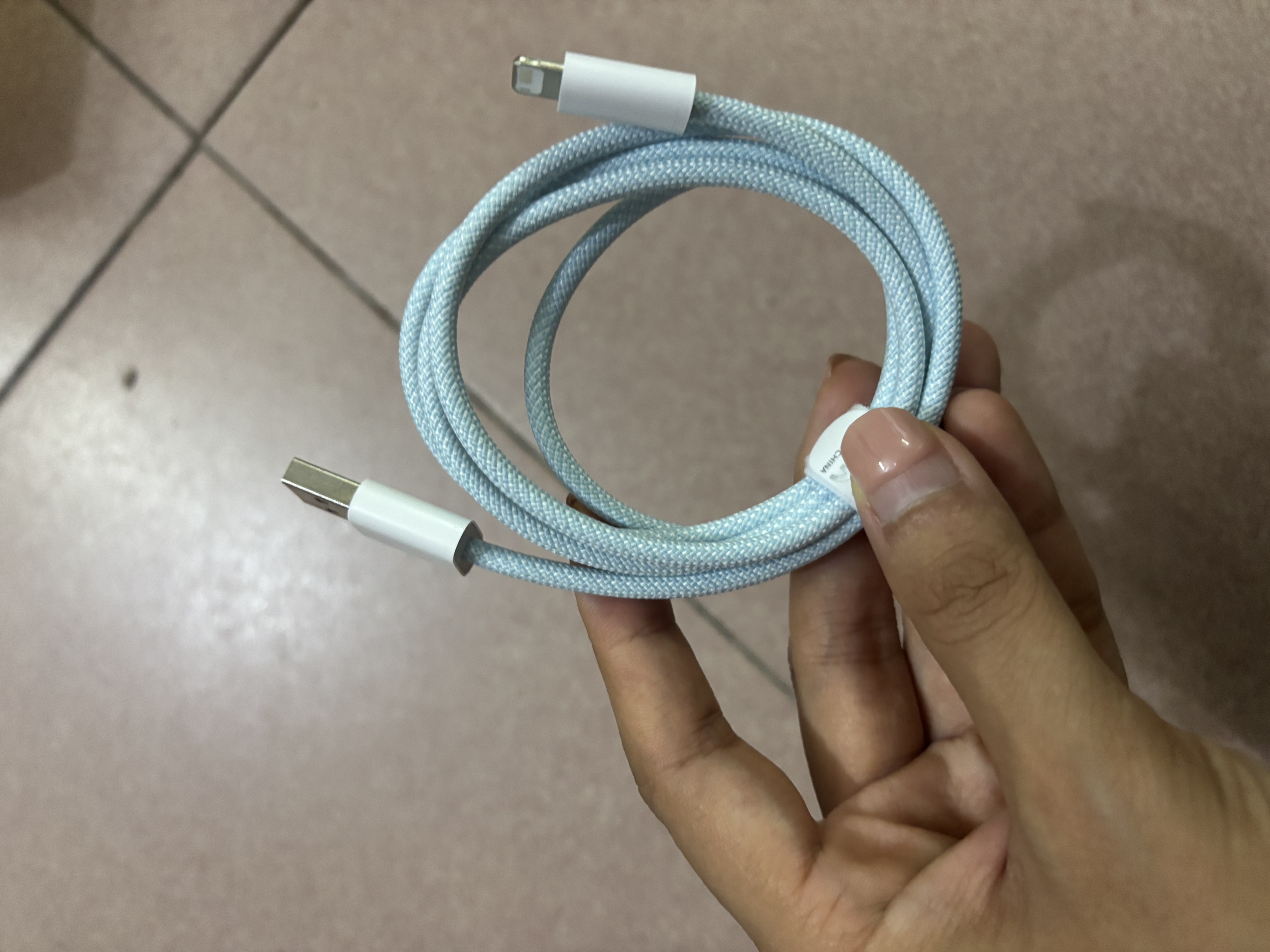 倍思苹果数据线快充充电线适用iPhone14/13/12Pro Max/XR/Xs/11/8手机ipadpro/air2平板车载1米蓝 实拍图