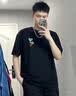 名创优品（MINISO）短袖男纯棉t恤夏季新款百搭半袖男士宽松大码正肩体恤Z 冰蓝 3XL 实拍图