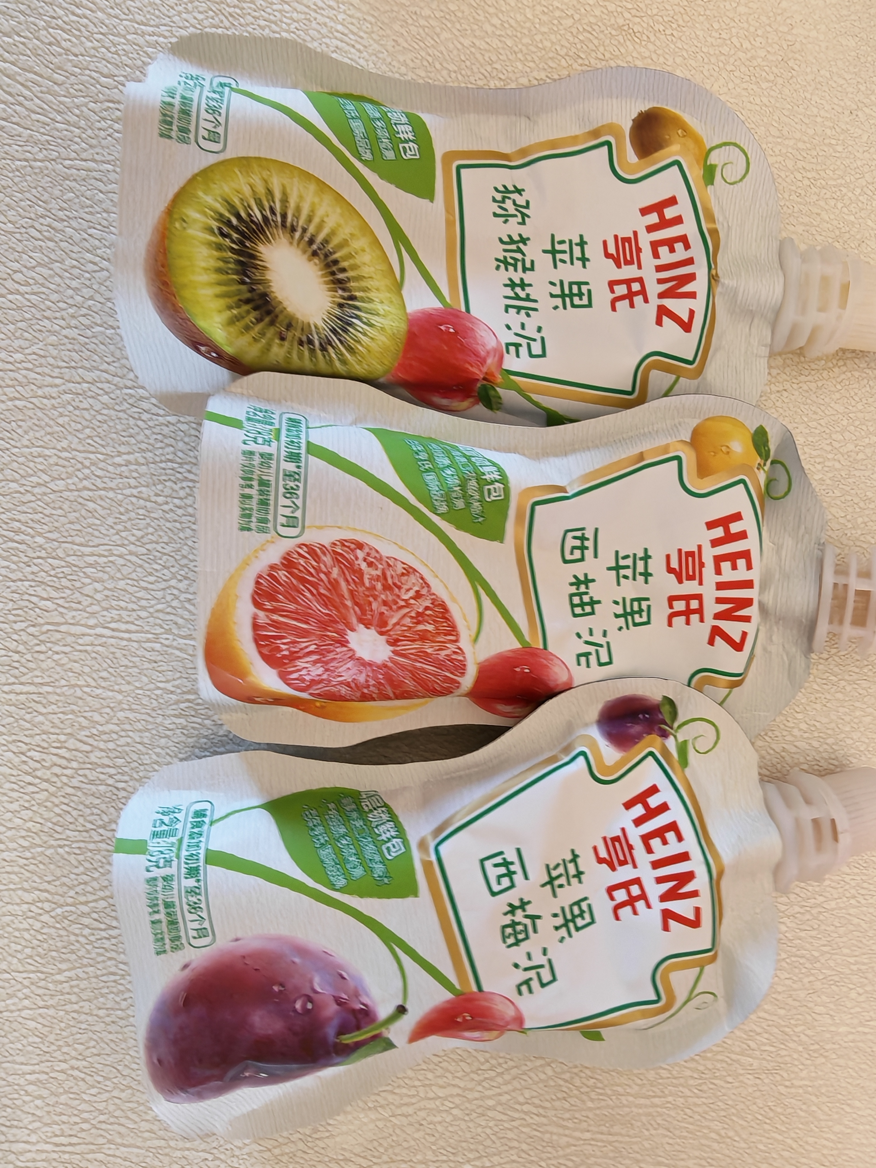 亨氏（Heinz）西洋果园果汁泥78g*3袋婴幼儿宝宝水果泥辅食猕猴桃西梅泥 实拍图
