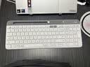 罗技（Logitech）时尚系列 K580 无线蓝牙键盘 办公键盘 便携超薄 笔记本键盘 平板键盘 芍药白 101键 实拍图
