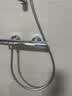 高仪（GROHE）进口恒温淋浴花洒套装 110方形手持 家用三式出水带滑杆 恒温无下水|黑色手持 实拍图