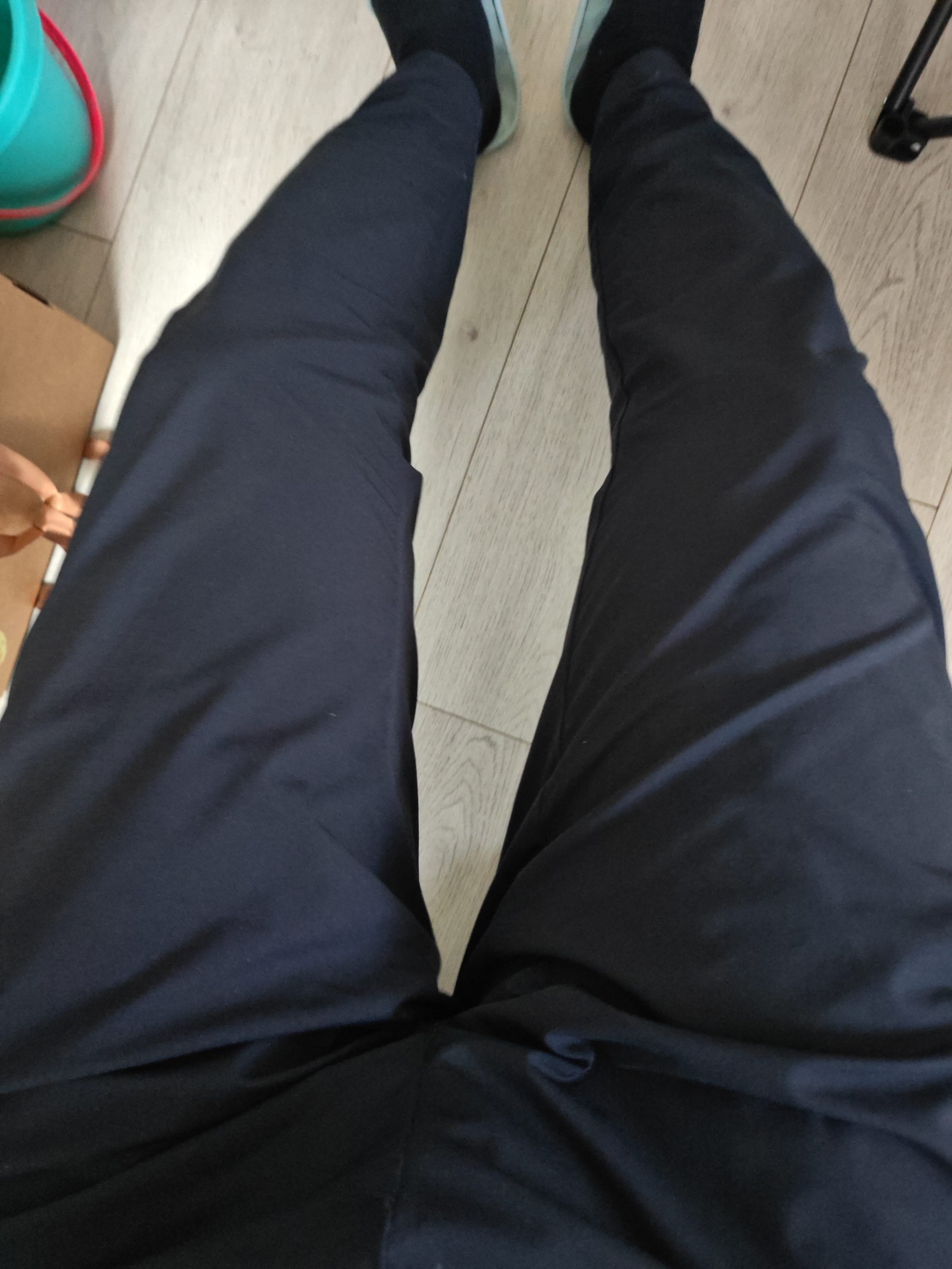 海澜之家（HLA）休闲裤男轻商务时尚系列四面弹力裤子男春秋季黑色175/90A(35) 实拍图