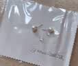 京润珍珠浅愿925银淡水珍珠耳钉正圆强光耳饰百搭简约生日礼物送爱人 实拍图