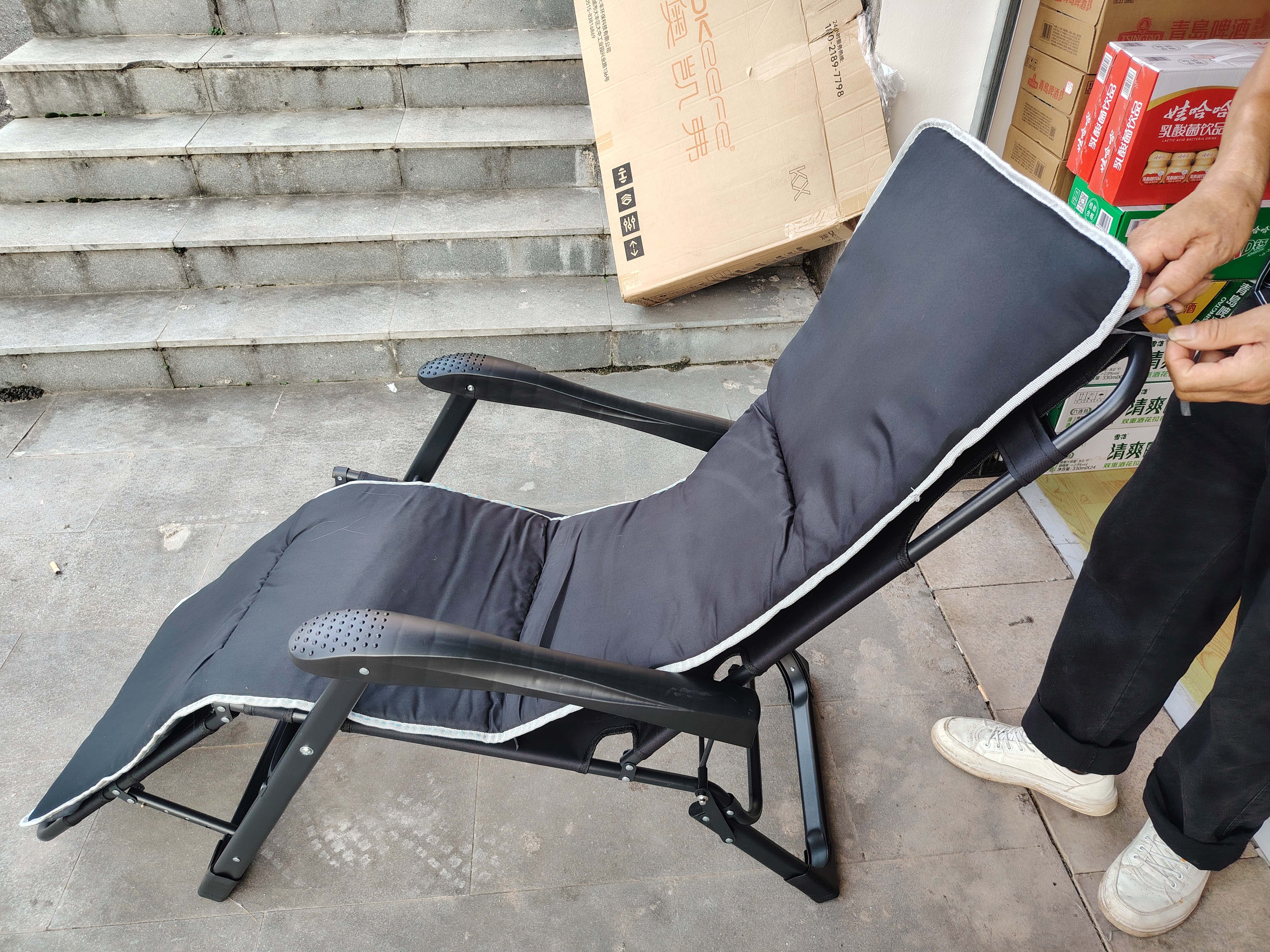 奥凯弗（OKeefe）折叠床躺椅单人床办公室午休床折叠椅午休椅行军床午睡床可坐可躺 实拍图