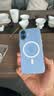 猩球卫士高级感防指纹适用Apple/苹果iPhone17磁吸光栅瓦楞手机壳超薄行李箱条纹保护套磨砂透明外壳白 实拍图