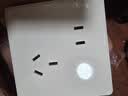 德力西（DELIXI）开关插座面板 CD815系列 10A斜五孔插座 QSE86ZS/3 实拍图