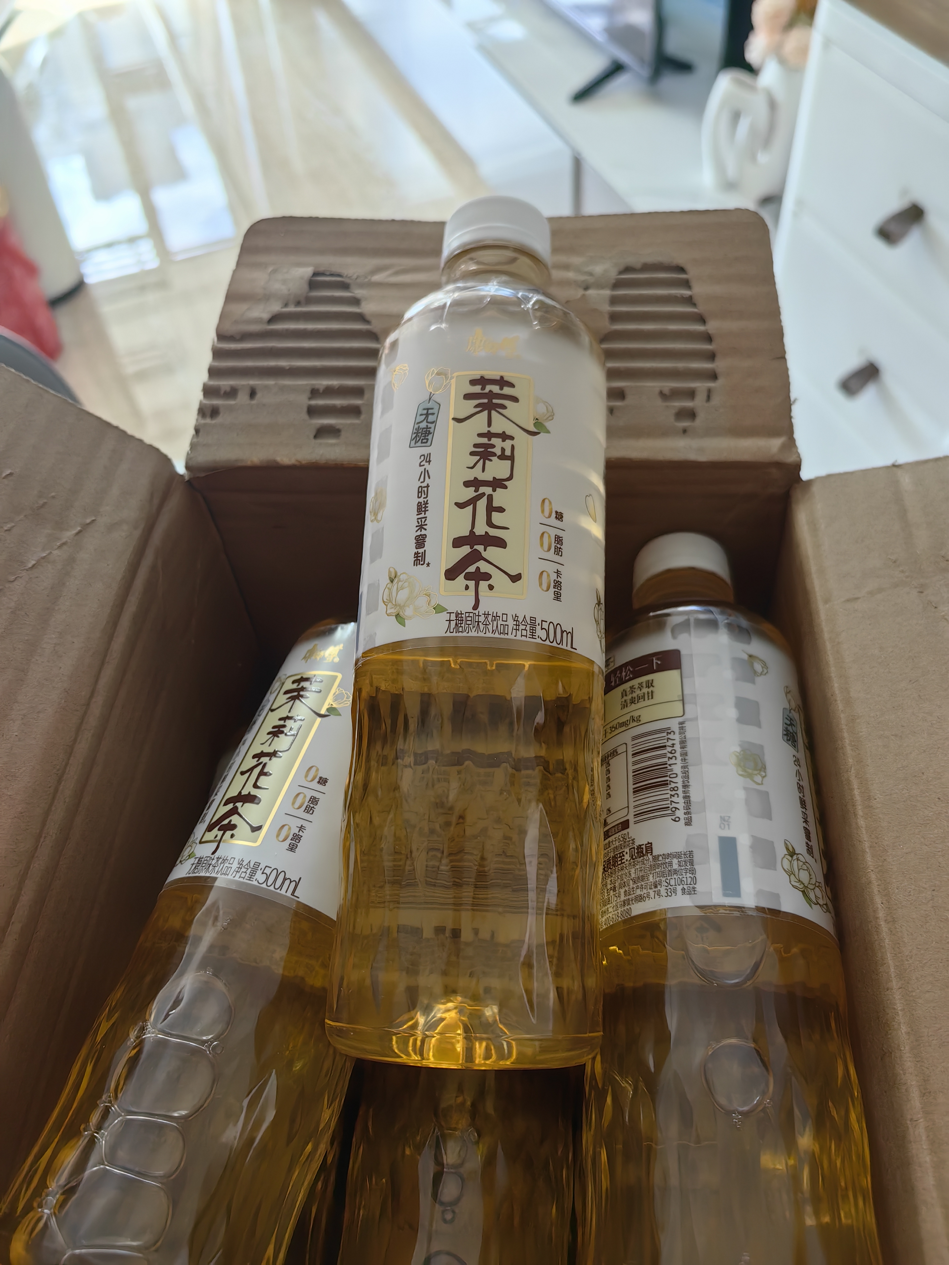 康师傅无糖茉莉花茶500ml*15瓶 0糖0卡0脂无糖茶饮品 整箱装 热门商品 实拍图
