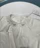 迷你巴拉（minibala）儿童短袖T恤女童甜美娃娃领上衣轻薄透气2026夏新款 珍珠白10201 100 实拍图