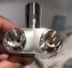 潜水艇（Submarine）F403一进二出三通角阀黄铜镀铬双把双控单独出水自带止水装置银色 实拍图