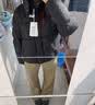 坦博尔羽绒服女短款时尚潮流可脱卸帽百搭保暖外套550388T 黑色 160  实拍图
