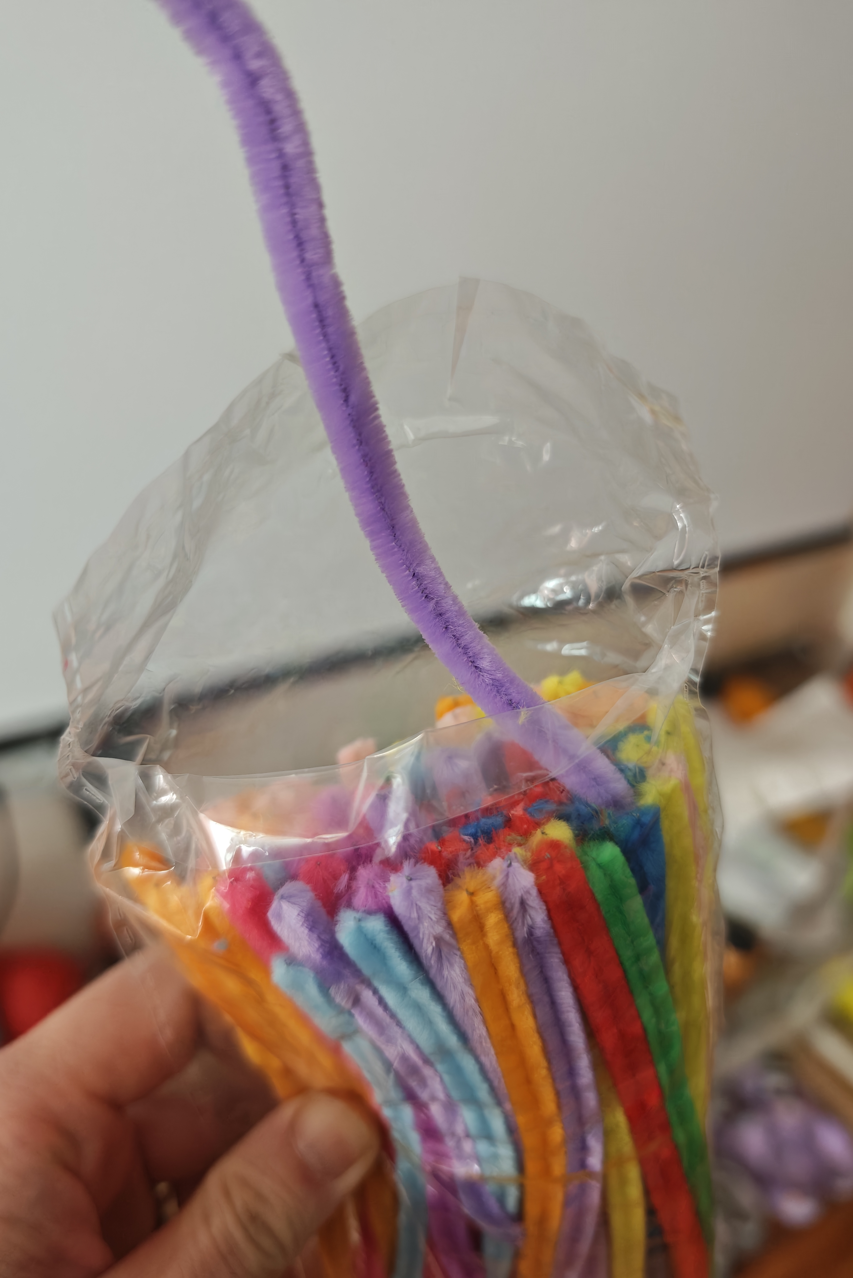 NVV扭扭棒马卡龙鲜艳色毛根特密加密加粗儿童幼儿园学生国庆手工制作花束diy材料包100根/包NR-NB100X 实拍图