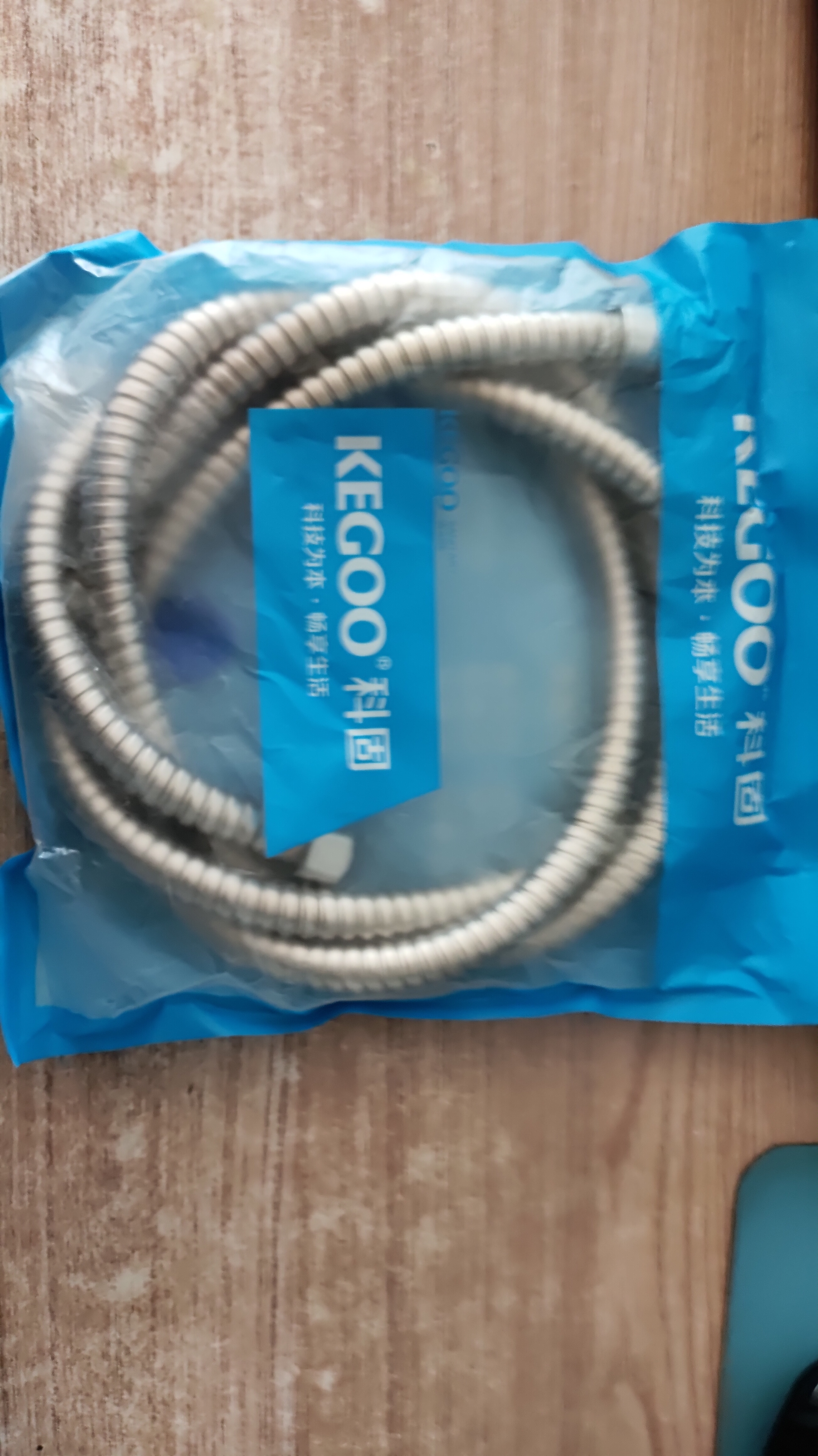 科固（KEGOO）淋浴喷头花洒软管4分通用加长2米 洗澡莲蓬头上水管不锈钢 K5027 实拍图