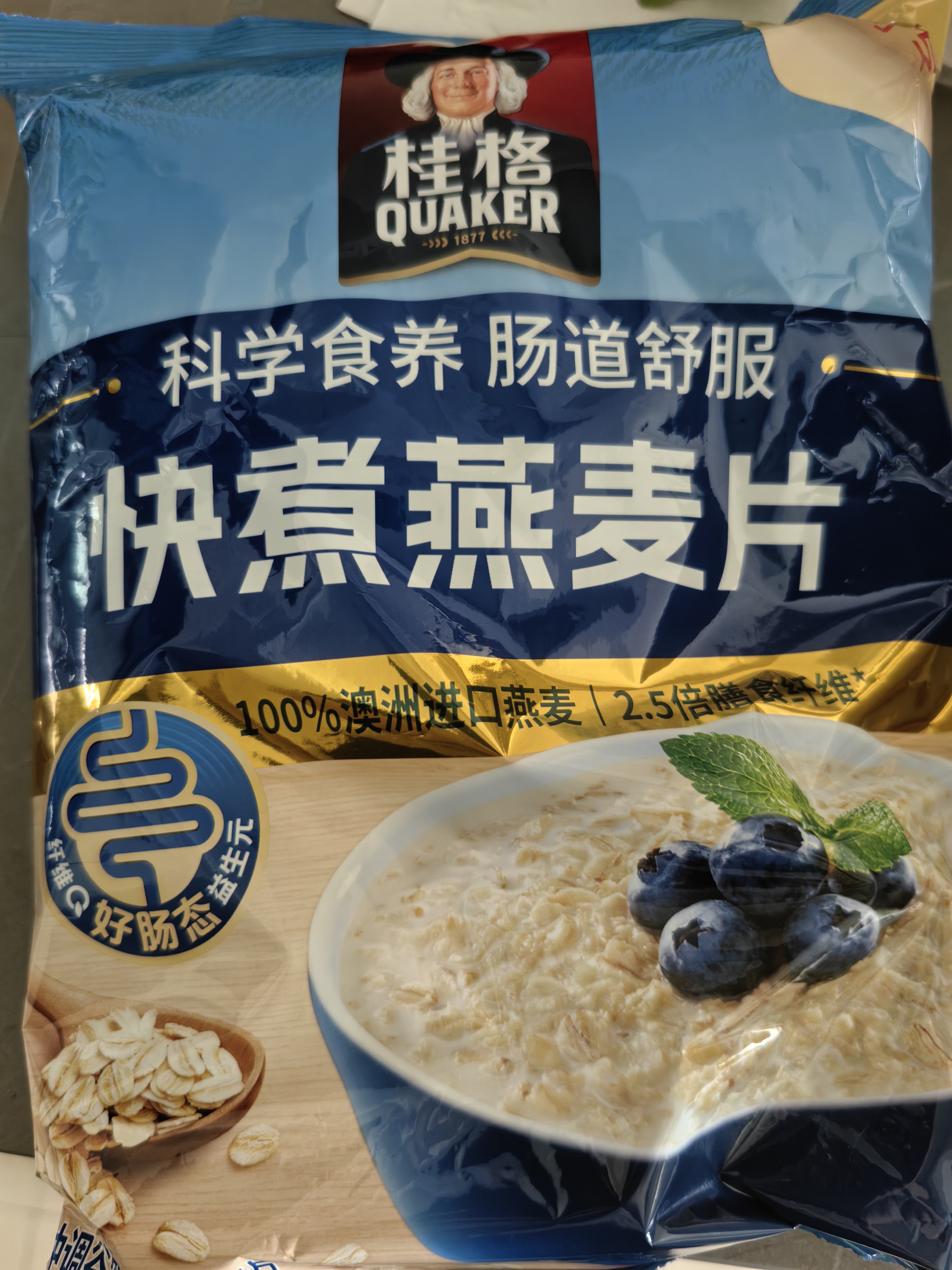 桂格（QUAKER）快煮快熟燕麦片1000克袋装 营养早餐 膳食纤维 零添加白砂糖 实拍图