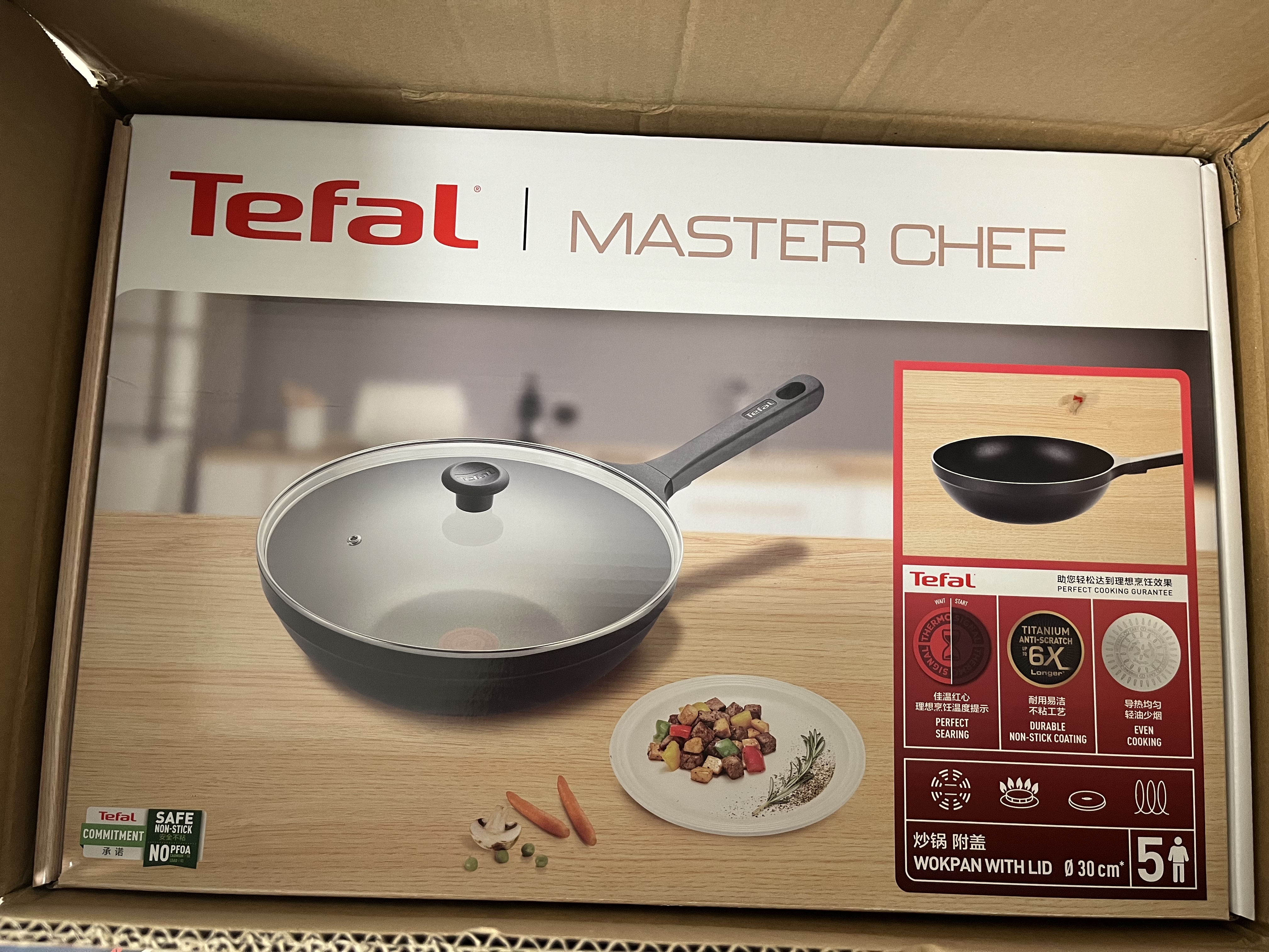 特福（Tefal）特福炒锅有钛不粘锅家用28cm煎炒锅可进洗碗机炒锅可进洗碗机 实拍图