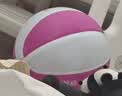 361°篮球儿童中小学生训练室内外耐磨5号橡胶玩具篮球赠打气筒 粉白 实拍图