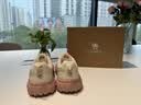 骆驼（CAMEL）丑萌登山鞋女时尚撞色户外休闲鞋 L24S076620 米/银/粉 37 实拍图