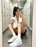 特步女鞋夏新款休闲板鞋女空军一号简约运动休闲低帮百搭舒适小白鞋 特步白-女 【经典版】 38 脚长24cm( 新法码38.5) 实拍图