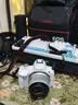 佳能（Canon）EOS R50微单相机 入门级半画幅 旅行家用学生拍照vlog 4k视频小巧便携 r50数码相机 佳能R50+18-45白色套机【热销爆款】 套餐一【128G卡-单肩包UV镜-备电  实拍图