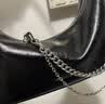 CHARLES&KEITH柔软拉链式褶皱单肩包腋下包包女包生日礼物CK2-40782472 Black黑色 S 实拍图