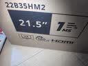 AOC21.5英寸 120Hz VA面板 HDMI接口 低蓝光不闪 可壁挂 三边微边 超薄节能 办公电脑显示器22B35HM2 实拍图