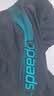 速比涛（Speedo）泳裤男大标logo系列专业训练抗氯速干防晒及膝游泳裤 中灰蓝 36 实拍图