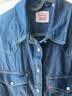 Levi's李维斯女士美式复古简约通勤经典翻领宽松蓝色牛仔衬衫 深蓝色 M 实拍图