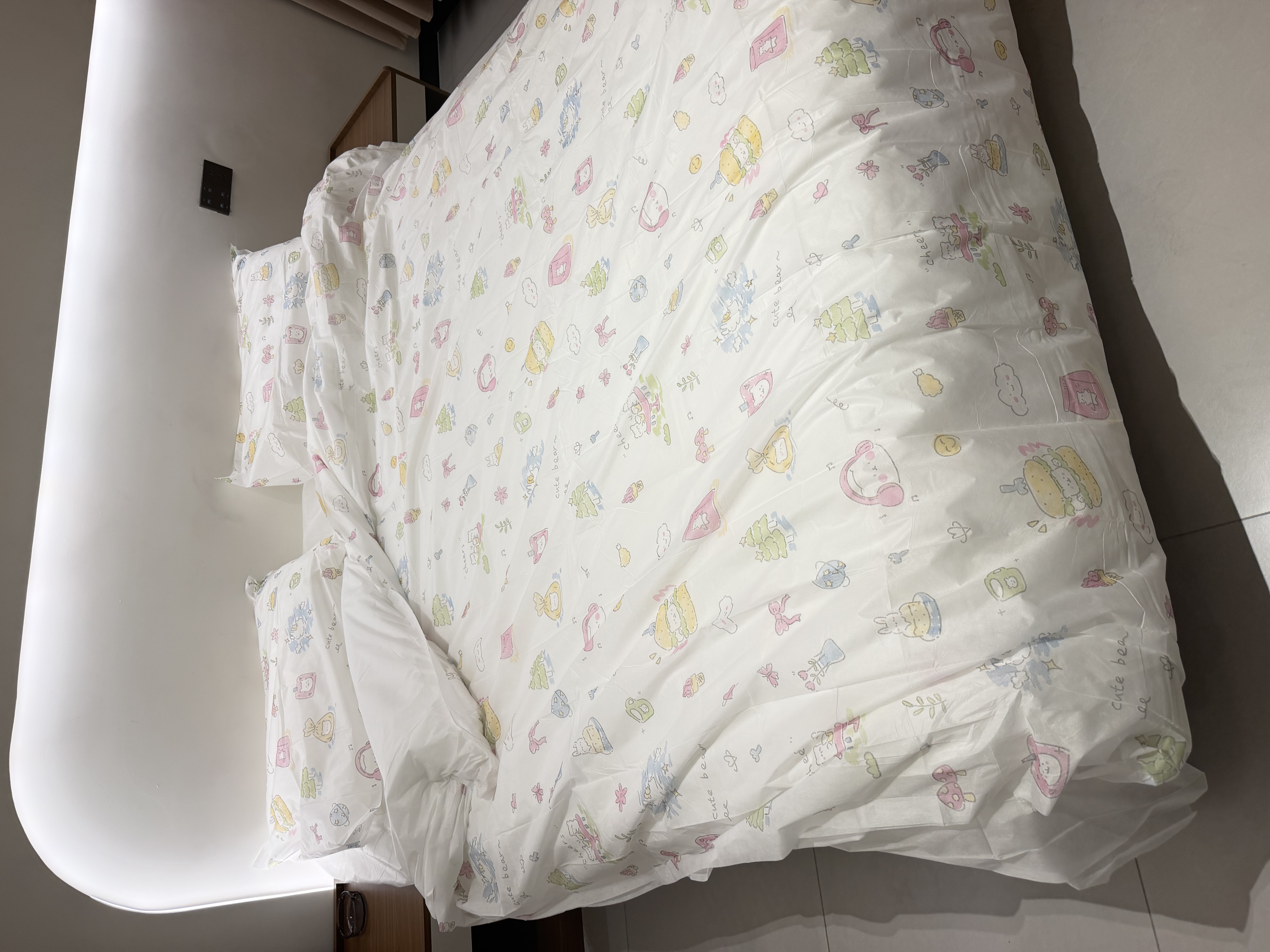 罗莱家居旅行一次性床上四件套加厚隔脏双人床单被枕套酒店床品国庆旅游 实拍图