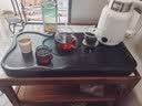 石福记实木茶盘整块天然黑乌檀木茶台茶托茶海简约家用办公功夫茶具托盘 尺寸 65*33*5（cm）单茶盘 实拍图