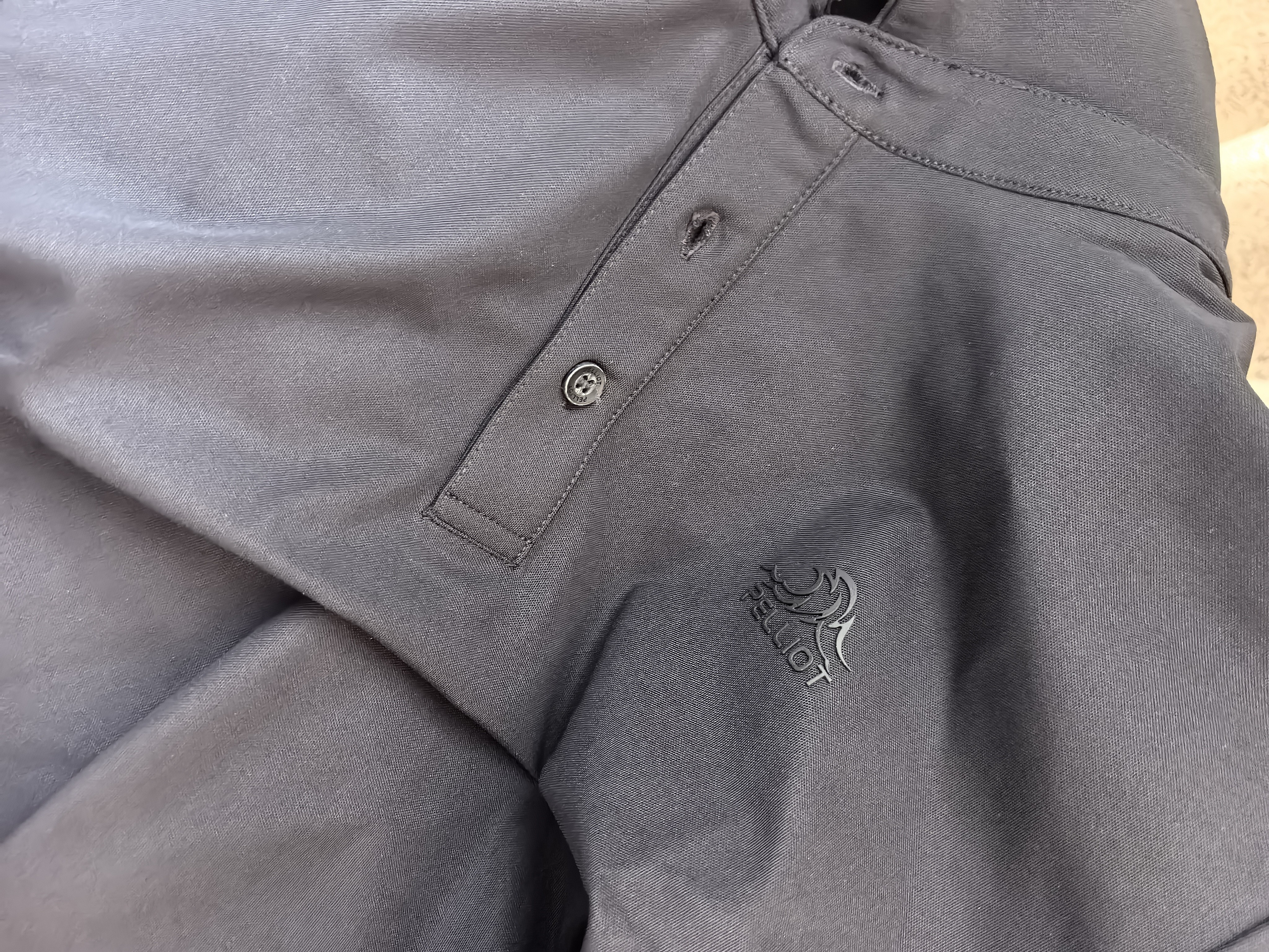 伯希和（Pelliot）速干T恤男夏季polo衫防晒短袖女户外运动抑菌半袖116215084黑XL 实拍图