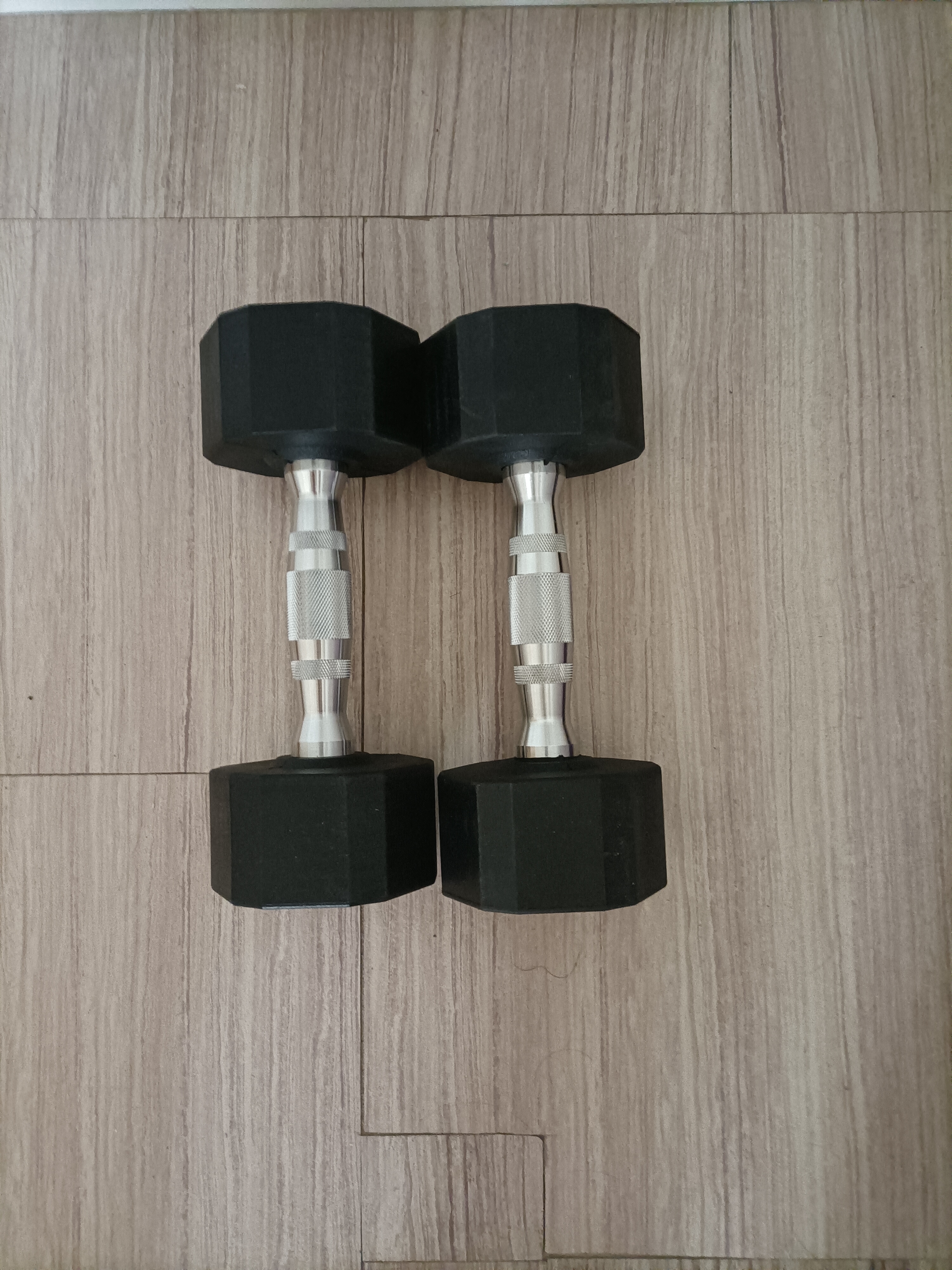 PROIRON普力艾 包胶哑铃男士家用哑铃健身十二边环保哑铃套装 5KG*1对 实拍图