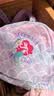 迪士尼儿童泳帽男女宝宝3-6-12岁加大头围不勒头布料长发游泳D71974浅粉 实拍图