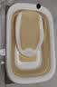 日康（rikang）婴儿洗澡盆折叠盆儿童浴盆 可配浴床浴垫浴网RK-X1048-1浅桔黄 实拍图