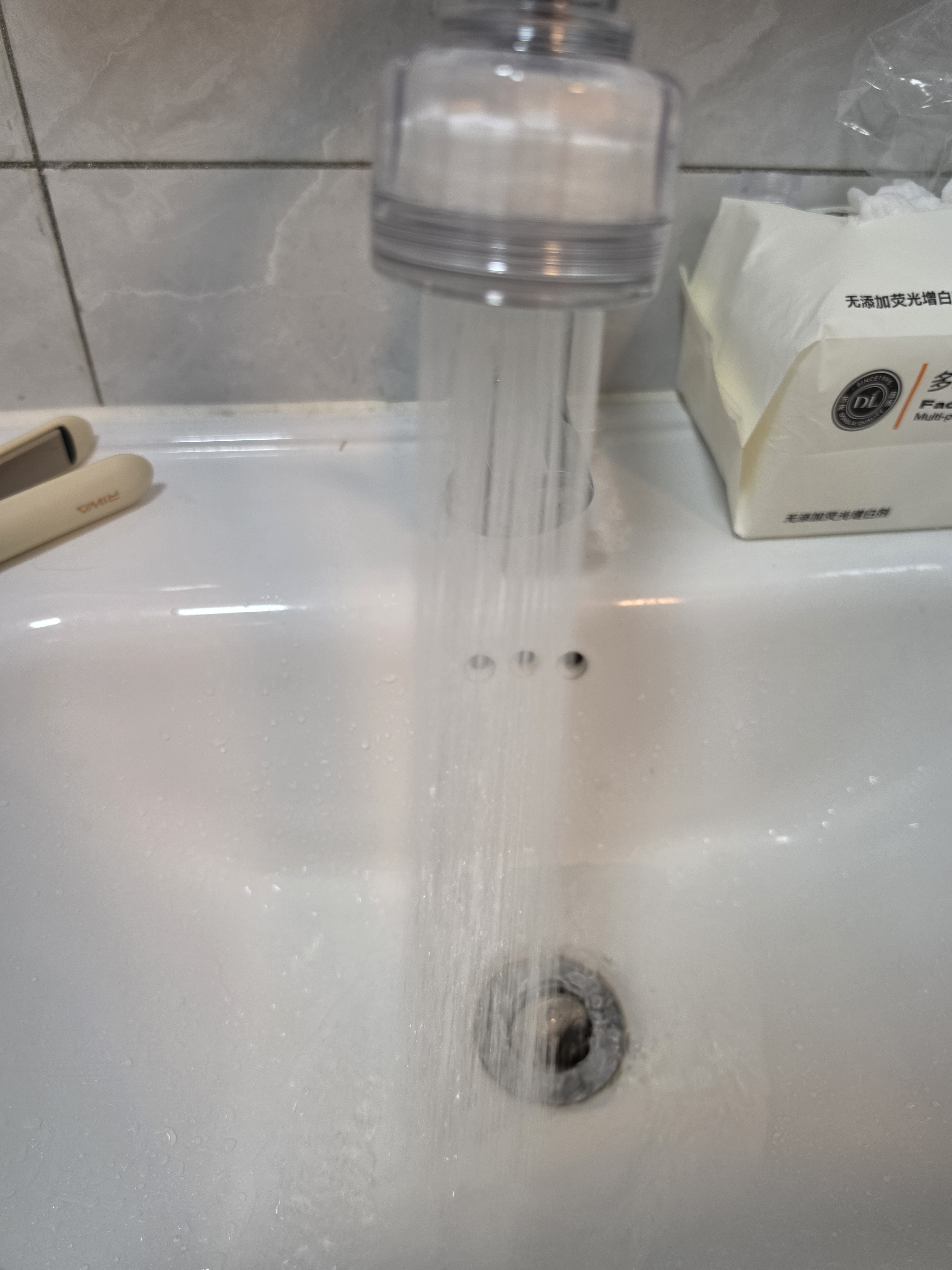 Aroma Sense水龙头过滤器面盆净水器VC除氯韩国进口多重过滤防喷溅增压外接 PR-100水龙头过滤器套装 实拍图